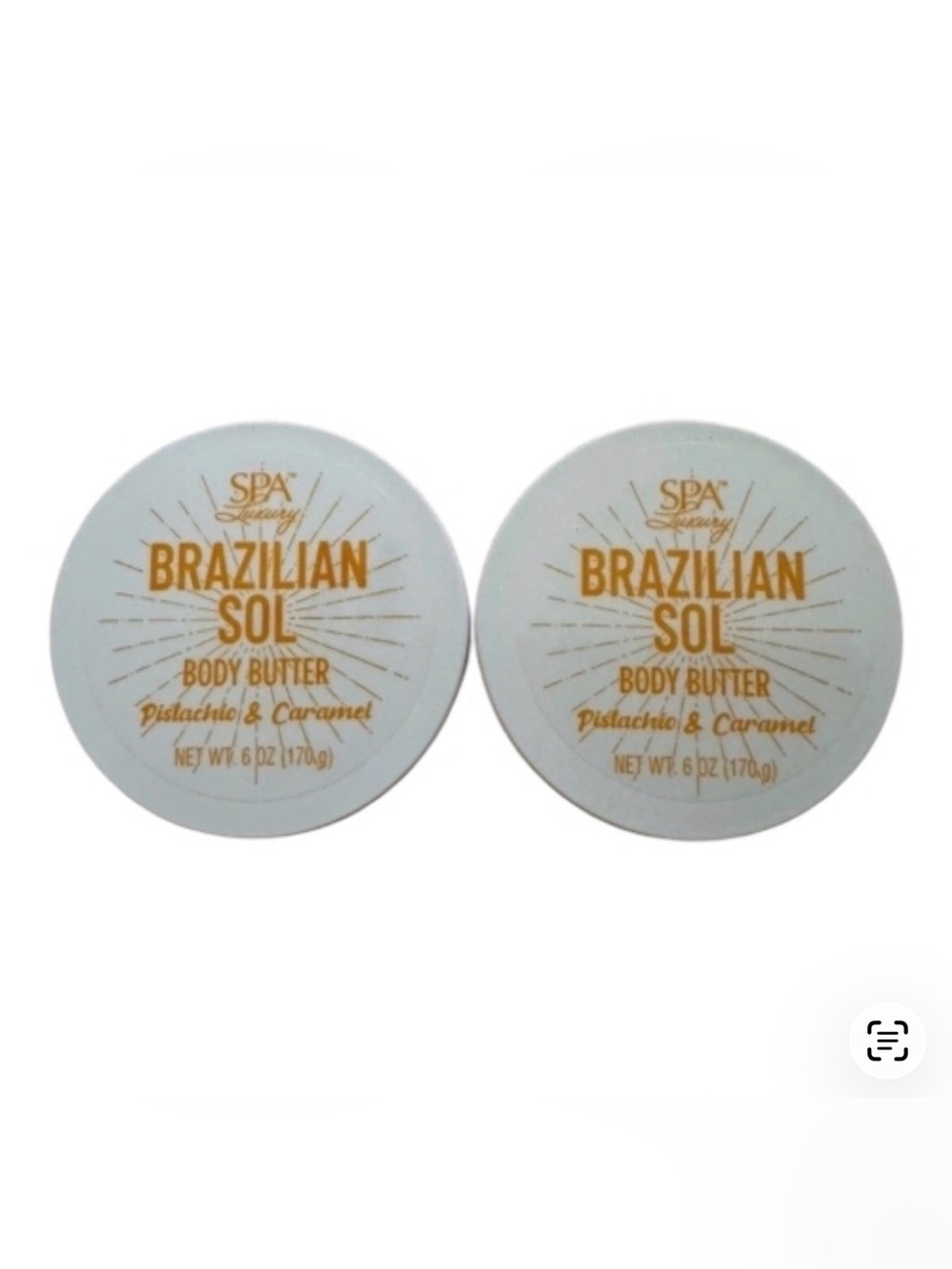 Spa Luxury Body Butter 2 Tubs Pistachio & Caramel 6oz